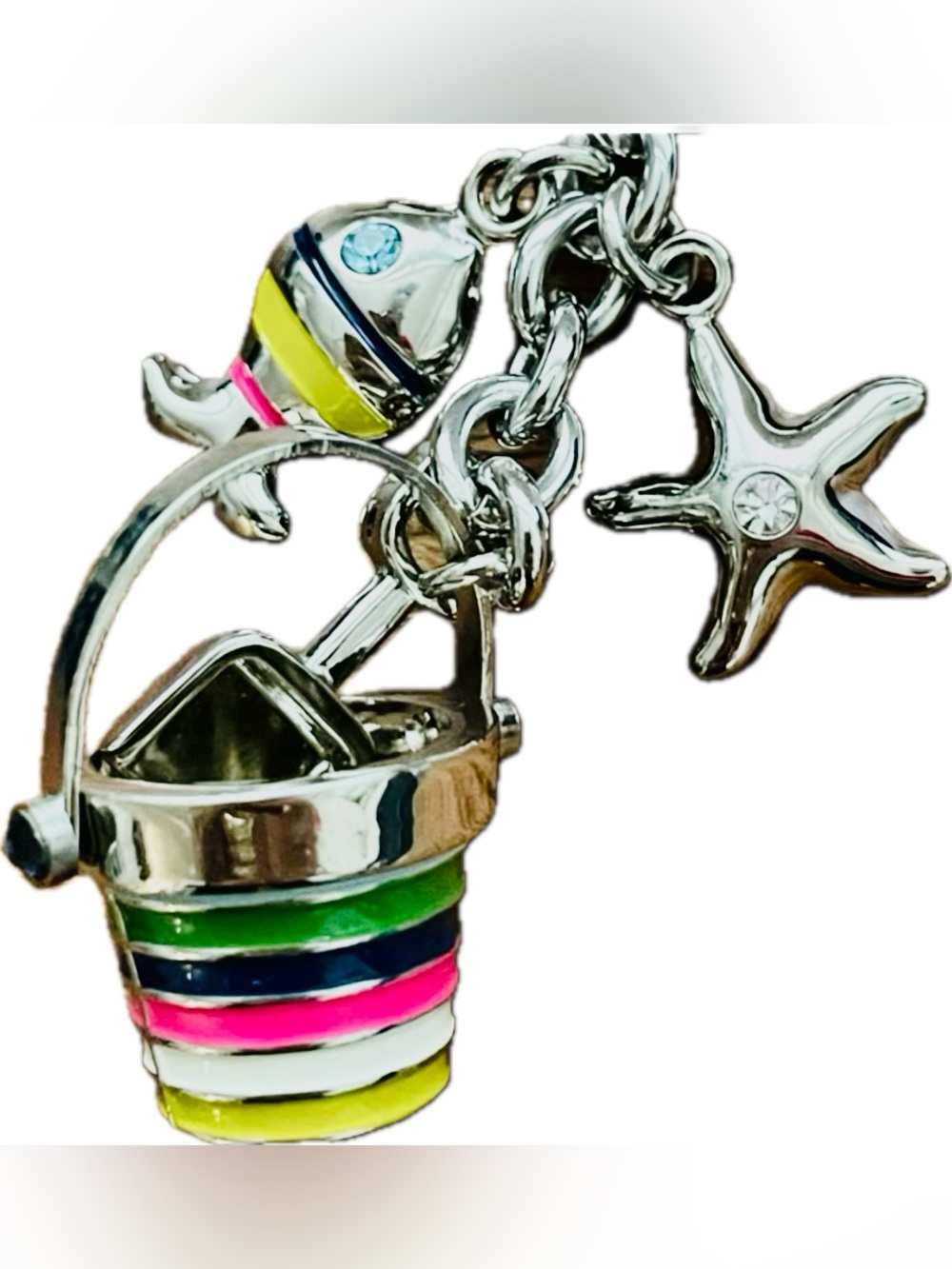 COACH Legacy “Day At The Beach” Bag Charm Keychain Fob #92097 - Like New - Picture 10 of 10
